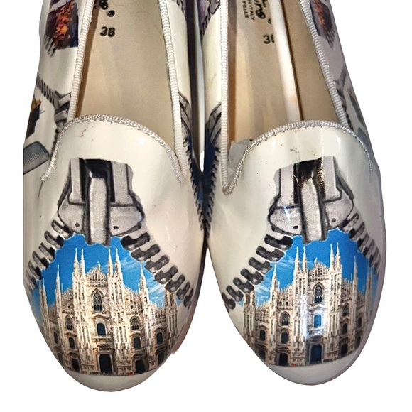 ZONACENTRO Ballerine Boom- Milan Cathedral Italy All Leather Size 36 - Picture 1 of 7